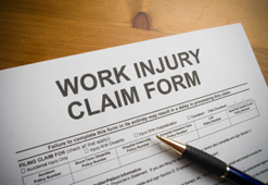 on the job injury claim
